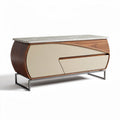 Marble top sideboard with wood body and storage space 150 x 45 x 70cm